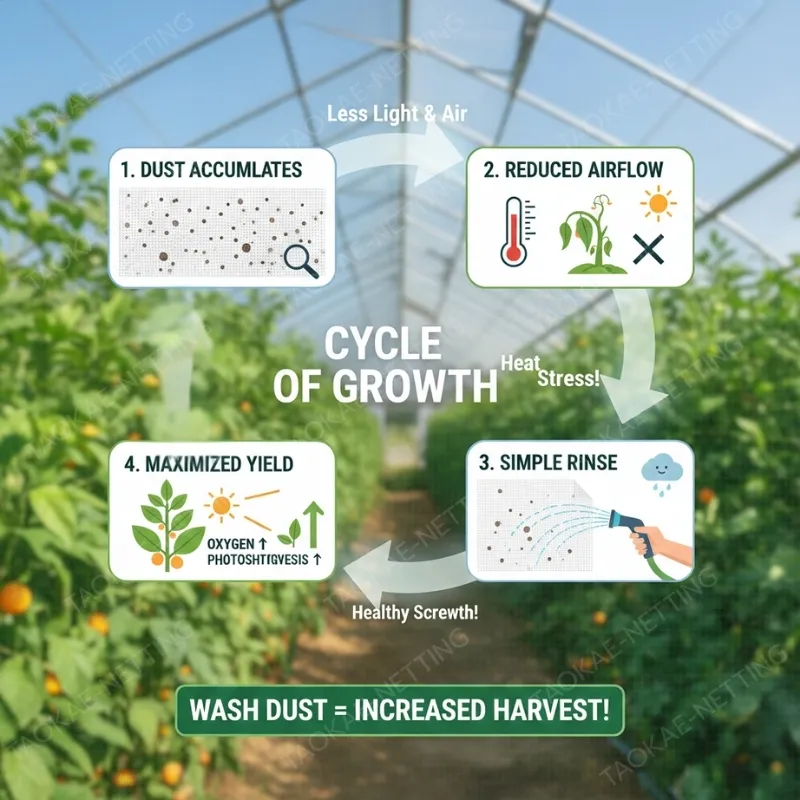 ตาข่ายกันแมลง ล้างฝุ่น = เพิ่มผลผลิต