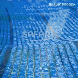 สแลน-ลายทอตรงสีฟ้า