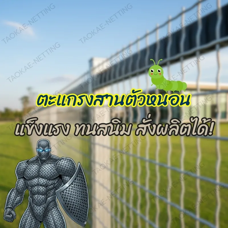 ตะแกรงสานตัวหนอน - แข็งแรง ทนสนิม สั่งผลิตได้!