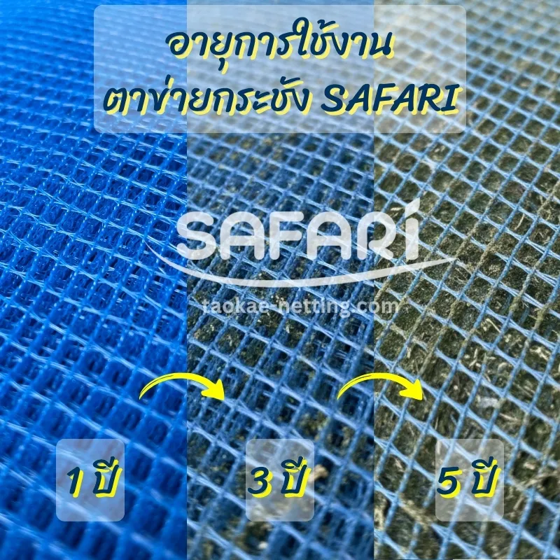 อายุการใช้งานตาข่ายกระชัง SAFARI